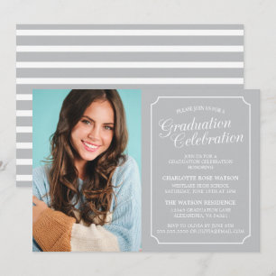 INVITATION CARTON D'INVITATION DE GRADUATION ÉLÉGANT CHIC ET 