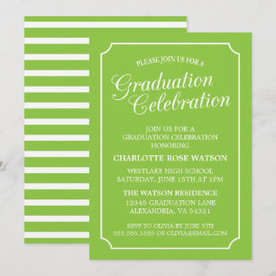 INVITATION CARTON D'INVITATION DE GRADUATION ÉLÉGANT CHIC ET