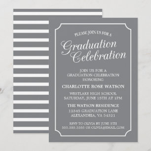 INVITATION CARTON D'INVITATION DE GRADUATION ÉLÉGANT CHIC ET