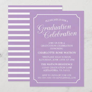 INVITATION CARTON D'INVITATION DE GRADUATION ÉLÉGANT CHIC ET