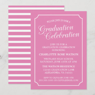INVITATION CARTON D'INVITATION DE GRADUATION ÉLÉGANT CHIC ET