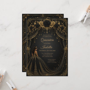 Invitation Carton d'invitation de luxe Princesse Quinceañera 