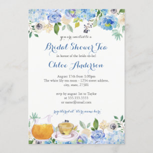 Invitation Carton d'invitation de mariage à la tasse de thé à