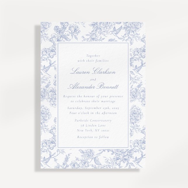 Invitation Carton d'invitation de mariage à la toile florale  (Créateur téléchargé)