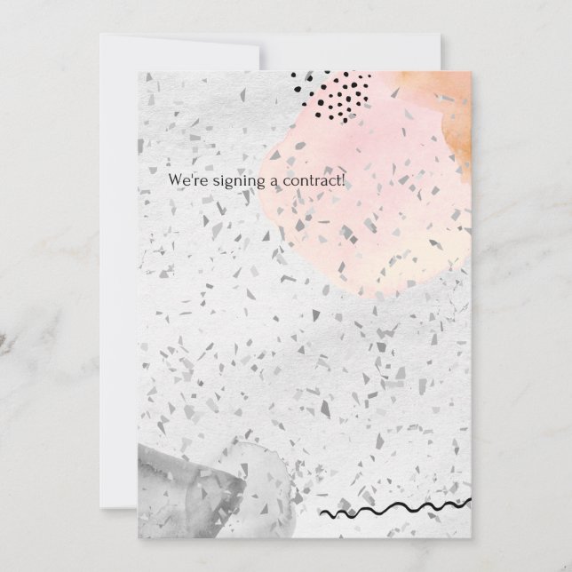 Invitation carton d'invitation de mariage à l'aquarelle (Devant)