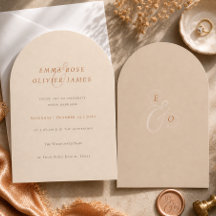 Carton d'invitation de mariage à l'arche de sable