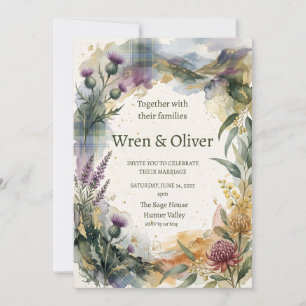 Invitation Carton d'invitation de mariage à motif floral de c