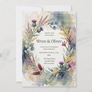 Invitation Carton d'invitation de mariage à motif floral de c
