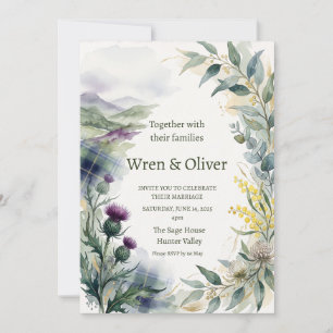 Invitation Carton d'invitation de mariage à motif floral de c