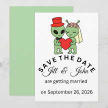 Carton d'invitation de mariage Alien Save The Date
