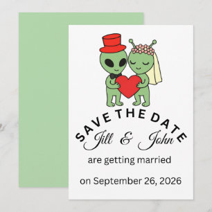 Invitation Carton d'invitation de mariage Alien Save The Date