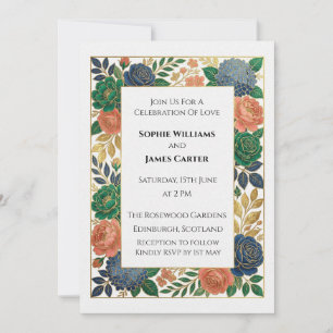 Invitation Carton d'invitation de mariage au chardon et tarta