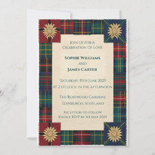 Invitation Carton d'invitation de mariage au tartan celtique 