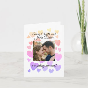 Invitation Carton d'invitation de mariage aux coeurs flottant