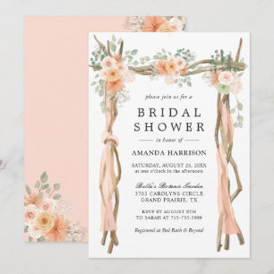 Invitation Carton d'invitation de mariage avec arche florale 