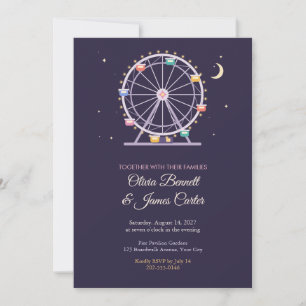 Invitation Carton d'invitation de mariage avec grande roue au