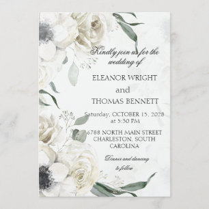 Invitation Carton d'invitation de mariage botanique à la verd