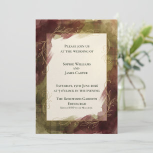 Invitation Carton d'invitation de mariage botanique à l'aquar