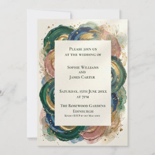 Invitation Carton d'invitation de mariage botanique aquarelle