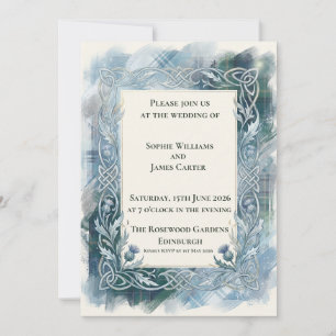 Invitation Carton d'invitation de mariage celtique Tartan sar