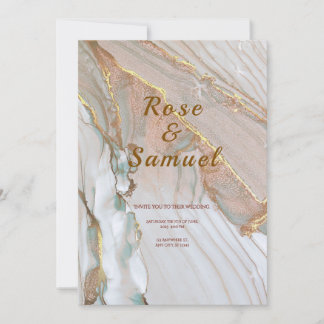 Invitation Carton d'invitation de mariage chic esthétique enc