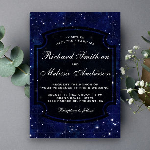 Invitation Carton d'invitation de mariage ciel étoilé de minu