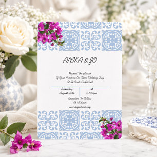 Invitation carton d'invitation de mariage dans le style itali