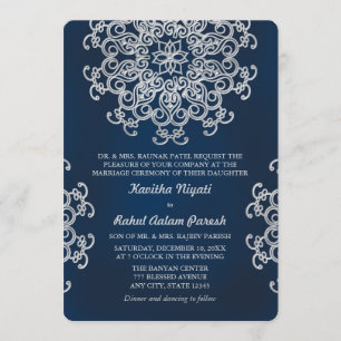 INVITATION CARTON D'INVITATION DE MARIAGE DE STYLE INDIEN ARG