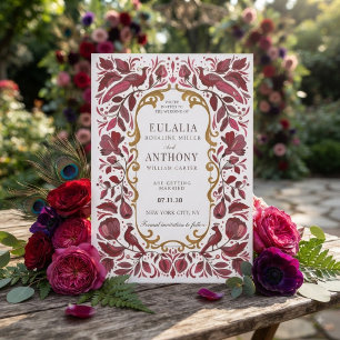 Invitation Carton d'invitation de mariage Élégance Royale Dor