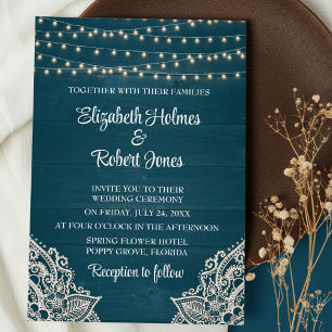 Invitation Carton d'invitation de mariage Élégance rustique s