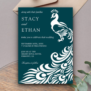 Invitation Carton d'invitation de mariage élégant au vert sar