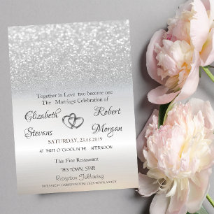 Invitation Carton d'invitation de mariage élégant avec effet 