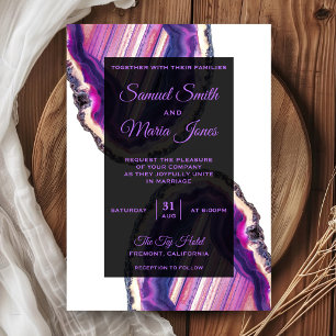 Invitation Carton d'invitation de mariage élégant moderne en 