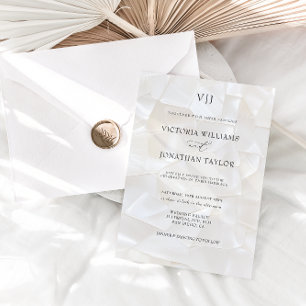 Invitation Carton d'invitation de mariage élégant monogramme 