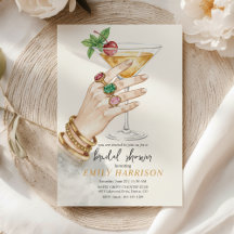 Carton d'invitation de mariage élégant pour cockta