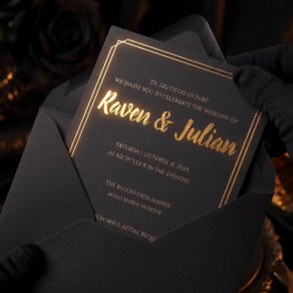 Invitation Carton d'invitation de mariage Élégante Gothique R
