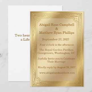 Invitation Carton d'invitation de mariage en acrylique miroir