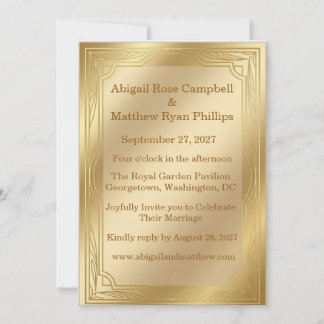 Invitation Carton d'invitation de mariage en acrylique miroir