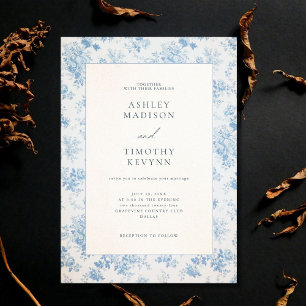 Invitation Carton d'invitation de mariage en toile de tissu b