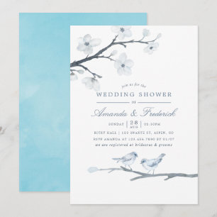 Invitation Carton d'invitation de mariage Fleurs de cerisier