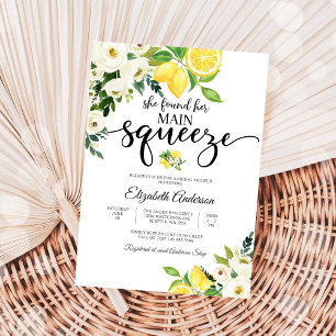 Invitation Carton d'invitation de mariage floral au citron