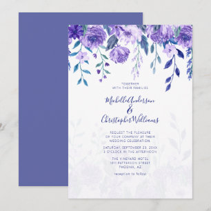 Invitation Carton d'invitation de mariage floral aux élégante