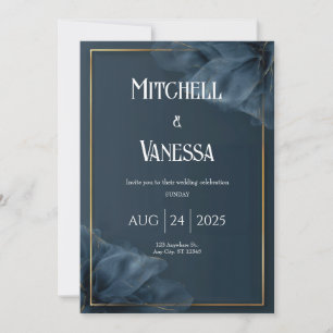 Invitation Carton d'invitation de mariage floral transparent