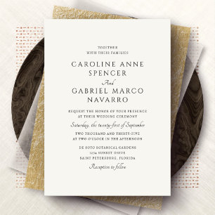 Invitation Carton d'invitation de mariage formel traditionnel