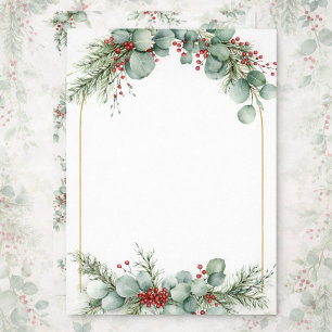 Invitation Carton d'invitation de mariage hivernal encadré d'