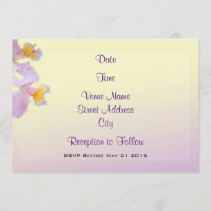 Invitation Carton d'invitation de mariage Iris Violet