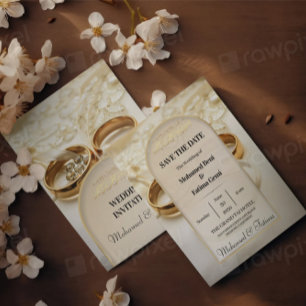 Invitation Carton d'invitation de mariage islamique avec des 