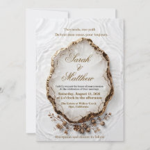 Carton d'invitation de mariage islamique en marbre