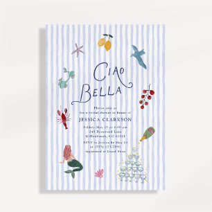 Invitation Carton d'invitation de mariage italien Ciao Bella