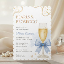 Carton d'invitation de mariage moderne perles et p